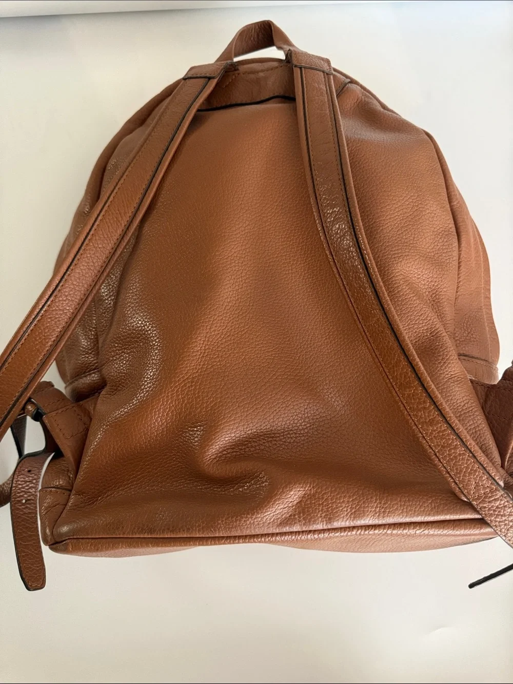 Michael Kors Brown Leather Backpack with Gold Hardware